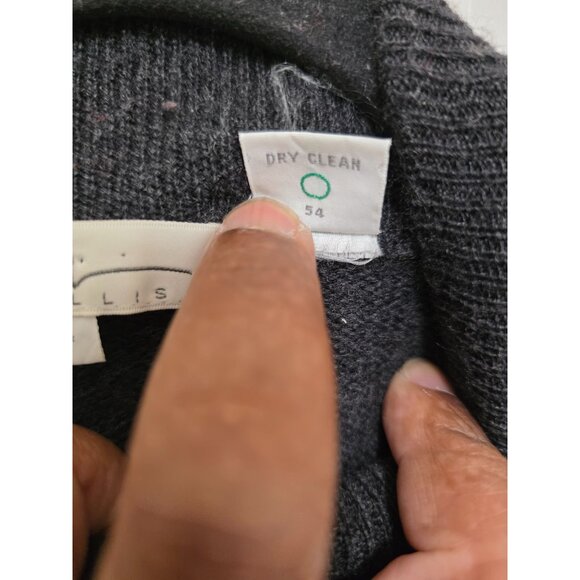 VTG Perry Ellis Gray & Red Geometric Diamond Knit Sweater Long Sleeve Turtleneck - Picture 8 of 8